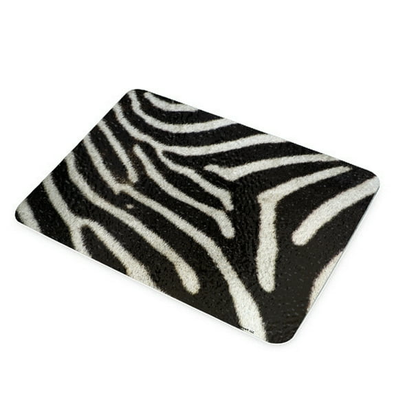 KuzmarK Glass Cheese Cutting Board 11"x7.75" - Zebra