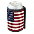 thumbnail image 1 of KuzmarK Insulated Drink Can Cooler Hugger - American Flag Pop Art Skulls, 1 of 1