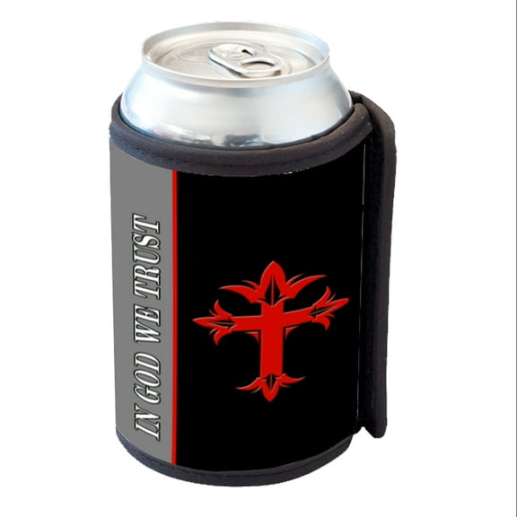 KuzmarK Insulated Drink Can Cooler Hugger - In God We Trust