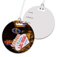 thumbnail image 1 of KuzmarK Luggage Travel Round Bag Tag -  Fabulous Las Vegas, 1 of 1