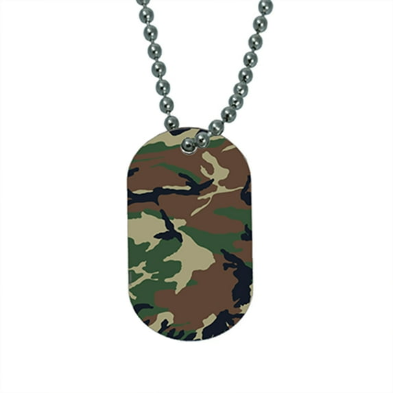 KuzmarK Pendant Dog Tag Necklace - Camouflage