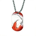 thumbnail image 1 of KuzmarK Pendant Dog Tag Necklace - White Andalusian Stallion Abstract Horse Art by Denise Every, 1 of 1