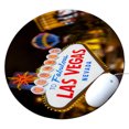 thumbnail image 1 of KuzmarK Round Mousepad / Hot Pad / Trivet - Fabulous Las Vegas, 1 of 1