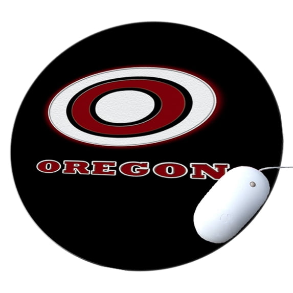 KuzmarK Round Mousepad / Hot Pad / Trivet - Oregon