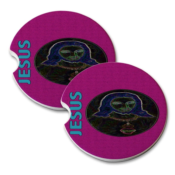 KuzmarK Sandstone Car Drink Coaster (set of 2) - Electric Jesus