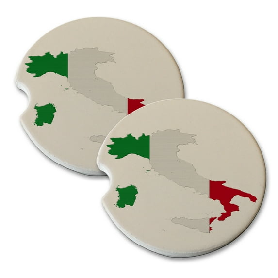 KuzmarK Sandstone Car Drink Coaster (set of 2) - Italy
