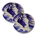 thumbnail image 1 of KuzmarK Sandstone Car Drink Coaster (set of 2) - Windswept Pinto Mustang in Violet Horse Art by Denise Every, 1 of 1