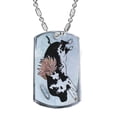 thumbnail image 1 of KuzmarK Silver Chrome Pendant Dog Tag Necklace - Flying Angel Pig Animal Art by Denise Every Chrome Dog Tag Necklace, 1 of 1