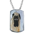 thumbnail image 1 of KuzmarK Silver Chrome Pendant Dog Tag Necklace - Silly Pug Dog Art by Denise Every Chrome Dog Tag Necklace, 1 of 1