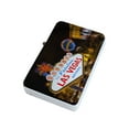 thumbnail image 1 of KuzmarK Silver Windproof Flip Top Lighter -  Fabulous Las Vegas, 1 of 2