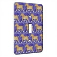 thumbnail image 1 of KuzmarK™ Single Gang Toggle Switch Wall Plate - Belgian Draft Horse on Purple Horse Modern Art by Denise Every, 1 of 1