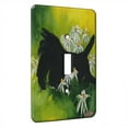 thumbnail image 1 of KuzmarK™ Single Gang Toggle Switch Wall Plate - Black Scottish Terrier with Daisies Scottie Dog Art by Denise Every, 1 of 1