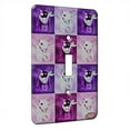 thumbnail image 1 of KuzmarK™ Single Gang Toggle Switch Wall Plate - Bull Terrier Puppy with Red Bandana Dog Electric Art by Denise Every, 1 of 1