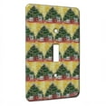 thumbnail image 1 of KuzmarK™ Single Gang Toggle Switch Wall Plate - Christmas Tree with Tiny Tiger Kitty Fairies Cat Modern Art by Denise Every, 1 of 1