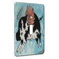 thumbnail image 1 of KuzmarK™ Single Gang Toggle Switch Wall Plate - Flying Angel Pig Animal Art by Denise Every, 1 of 1