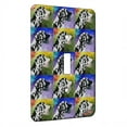 thumbnail image 1 of KuzmarK™ Single Gang Toggle Switch Wall Plate - Harlequin Great Dane in Autumn Dog Pattern Art by Denise Every, 1 of 1