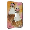 thumbnail image 1 of KuzmarK™ Single Gang Toggle Switch Wall Plate - Siamese Cats Tahiti Kitties Abstract Cat Art by Denise Every, 1 of 1