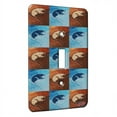 thumbnail image 1 of KuzmarK™ Single Gang Toggle Switch Wall Plate - Snoozing Siamese Cat Pattern Art by Denise Every, 1 of 1