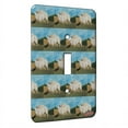 thumbnail image 1 of KuzmarK™ Single Gang Toggle Switch Wall Plate - White Buffalo Speaks with Raven Wildlife Modern Art by Denise Every, 1 of 1