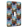 thumbnail image 1 of KuzmarK™ Single Gang Toggle Switch Wall Plate - White Buffalo Speaks with Raven Wildlife Pattern Art by Denise Every, 1 of 1