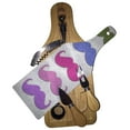 thumbnail image 1 of KuzmarK Wine & Cheese Glass Cutting Board Wood Box Gift Set - Colorful Sparkle Mustache Collection, 1 of 2