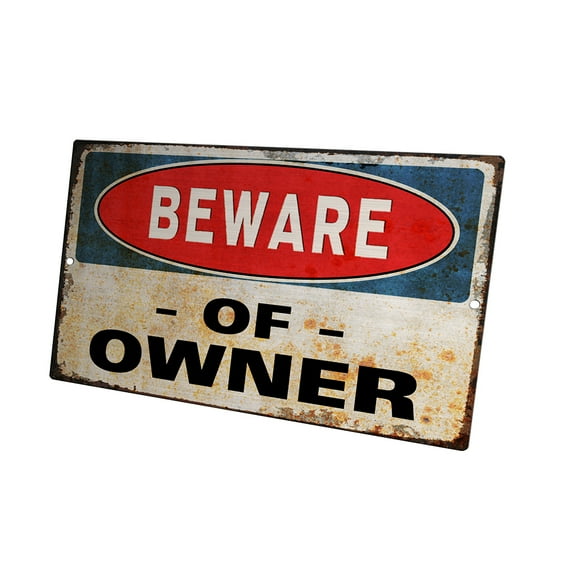 KuzmarK Yard Lawn Fence Sign - Beware Of Owner