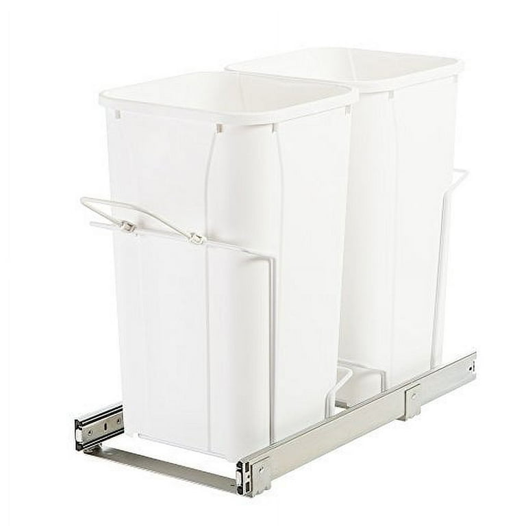 Knape & Vogt 27-Quart Plastic Pull Out Trash Can Knape & Vogt 27-Quart Plastic Pull Out Trash Can