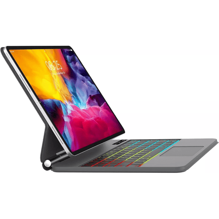 Kvago Magic Trackpad Keyboard for iPad Air 11" M2 2024/Pro 11" 4th/3rd/2nd/1st Gen Air 4 5 (Black)