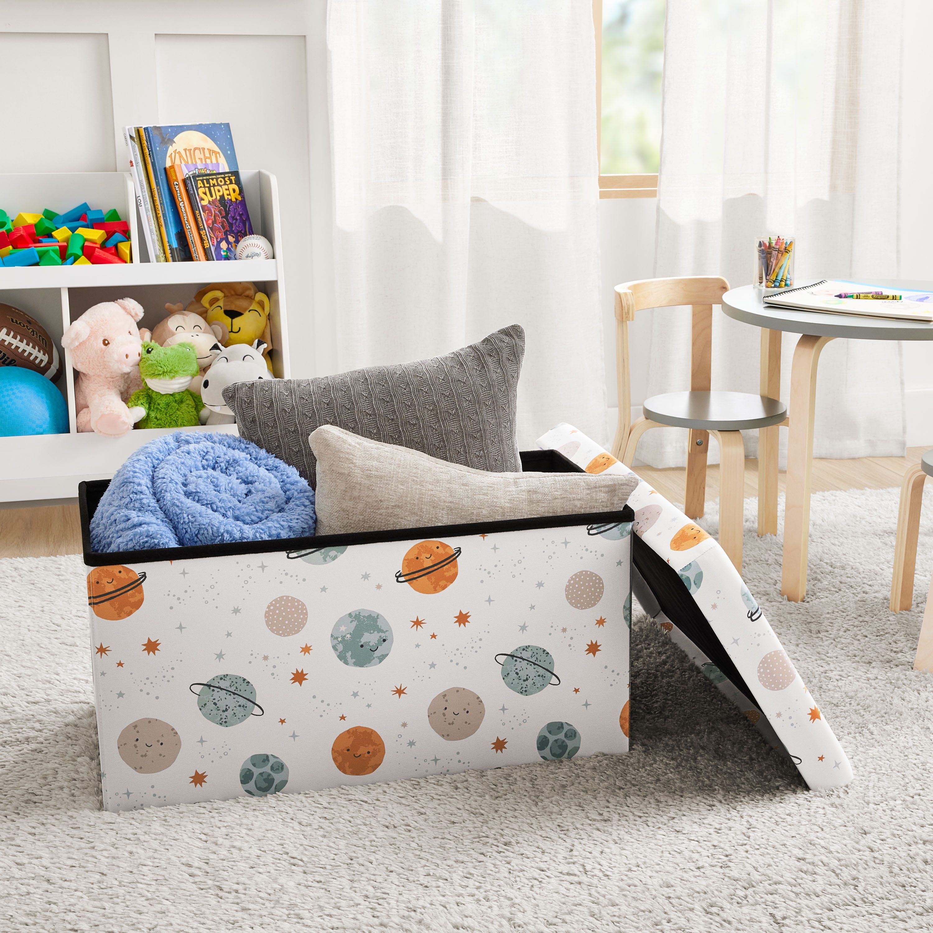 Kvell Foldable Child's Collapsible Toy Storage Chest, Planets Design ...