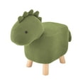 thumbnail image 1 of Kvell Kids Dinosaur Knitted Upholstery Foot Stool, Green, 1 of 7