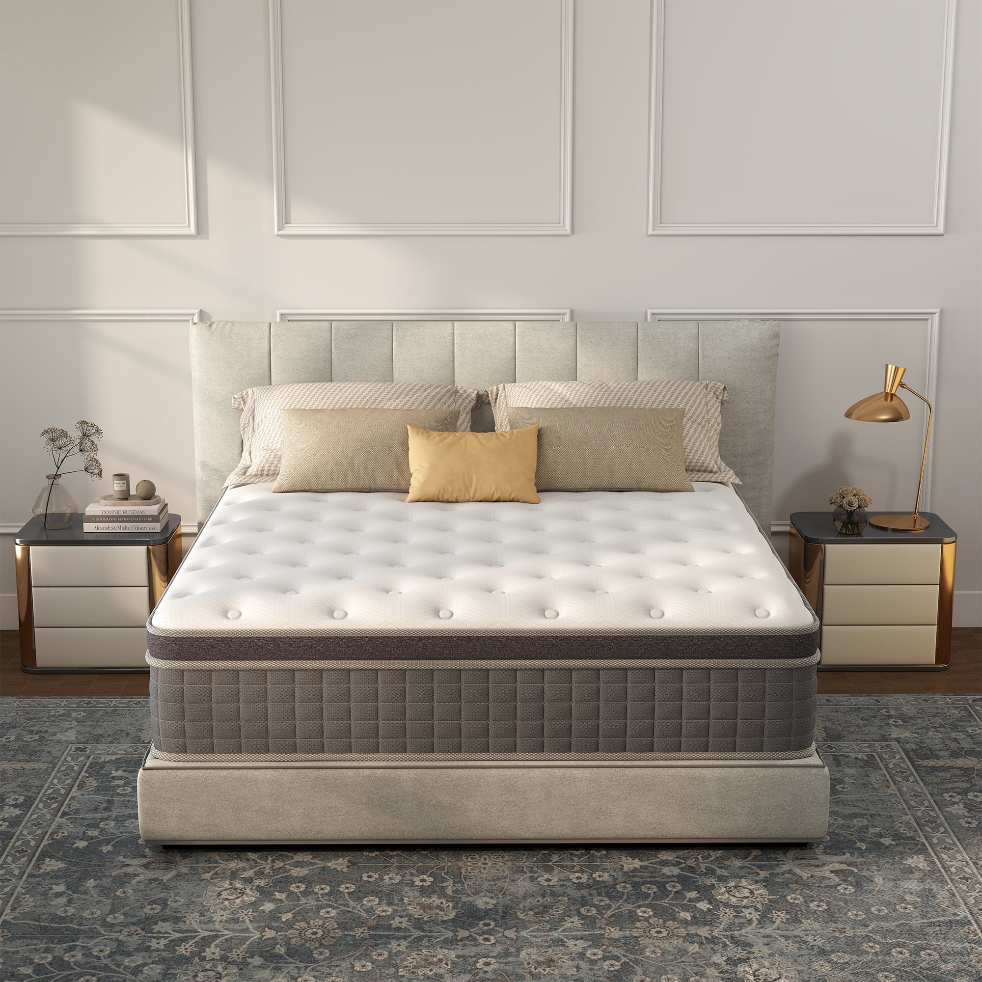 Kviwasha 10 Inch Queen Mattress, Cooling Gel Memory Foam Mattress in a ...