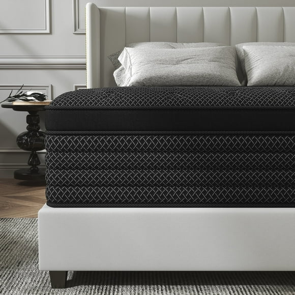 Kviwasha 12 inch Queen Mattress in a Box Pocket Innerspring Hybrid Mattress, CertiPUR-US Certified , Queen