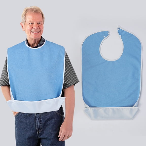 Kvmzazn Adult Drool Bib for Special Needs, 3 Pack Large Elderly Bandana, Teen Bib for Women Men, Soft Absorbent Set for Kid
