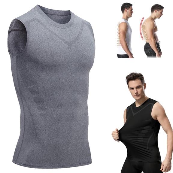 Kvmzazn Tourmaline Posture Corrector Vest for Men, Ionic Shaping