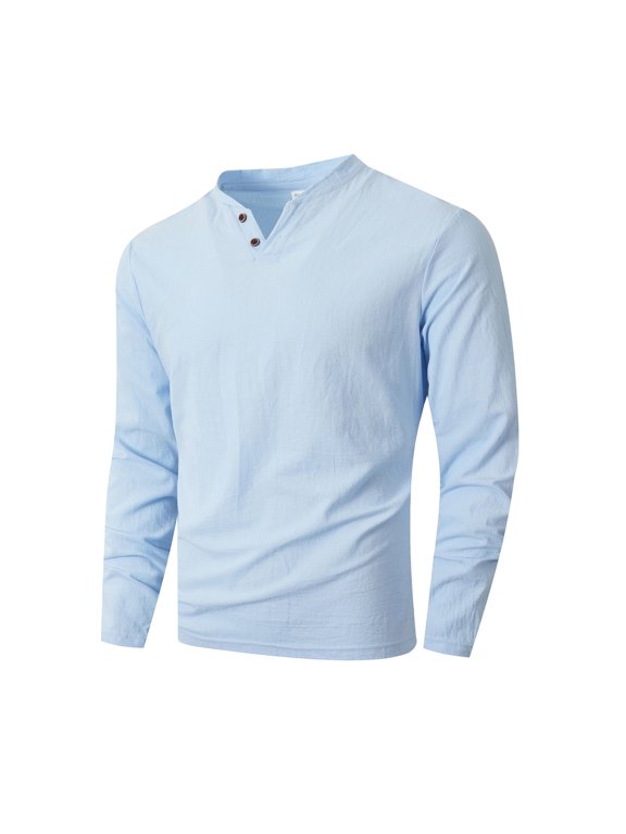 Athletic Long Sleeve T-Shirt for Men Quick Dry Breathable Athletic Pullovers Workout Casual Running Tee Shirts Light Blue Pullover XXXL