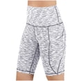 thumbnail image 1 of Kvture Biker Shorts Women High Waisted Printed Workout Gym Spandex Yoga Athletic Bike Shorts with Pocket White M, 1 of 7