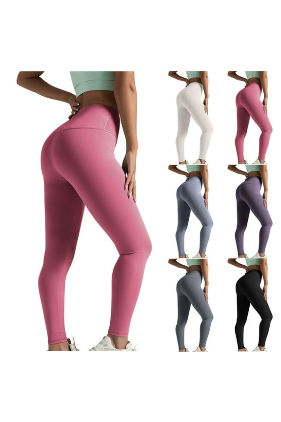 Butt Lifting Legging for Women Tummy Control Seamless Pant Stretch High Waisted Solid Color Workout Yoga Tights Black L