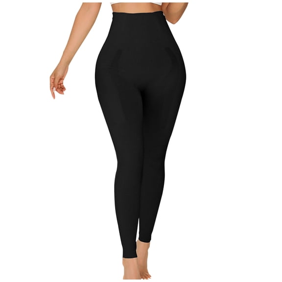 Kvture Butt Lifting Workout Leggings for Women Seamless Gym Scrunch Booty Lifting Solid Color High Waist Yoga Base Pants Black L