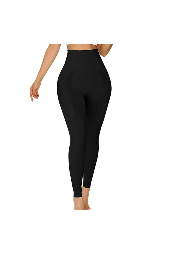Butt Lifting Workout Leggings for Women Seamless Gym Scrunch Booty Lifting Solid Color High Waist Yoga Base Pants Black L