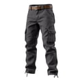 thumbnail image 1 of Kvture Cargo Pants for Men Work Casual Baggy Straight Leg Sweatpants with Multi Pockets Outdoor Sports Hiking Travel Dark Gray 30, 1 of 2