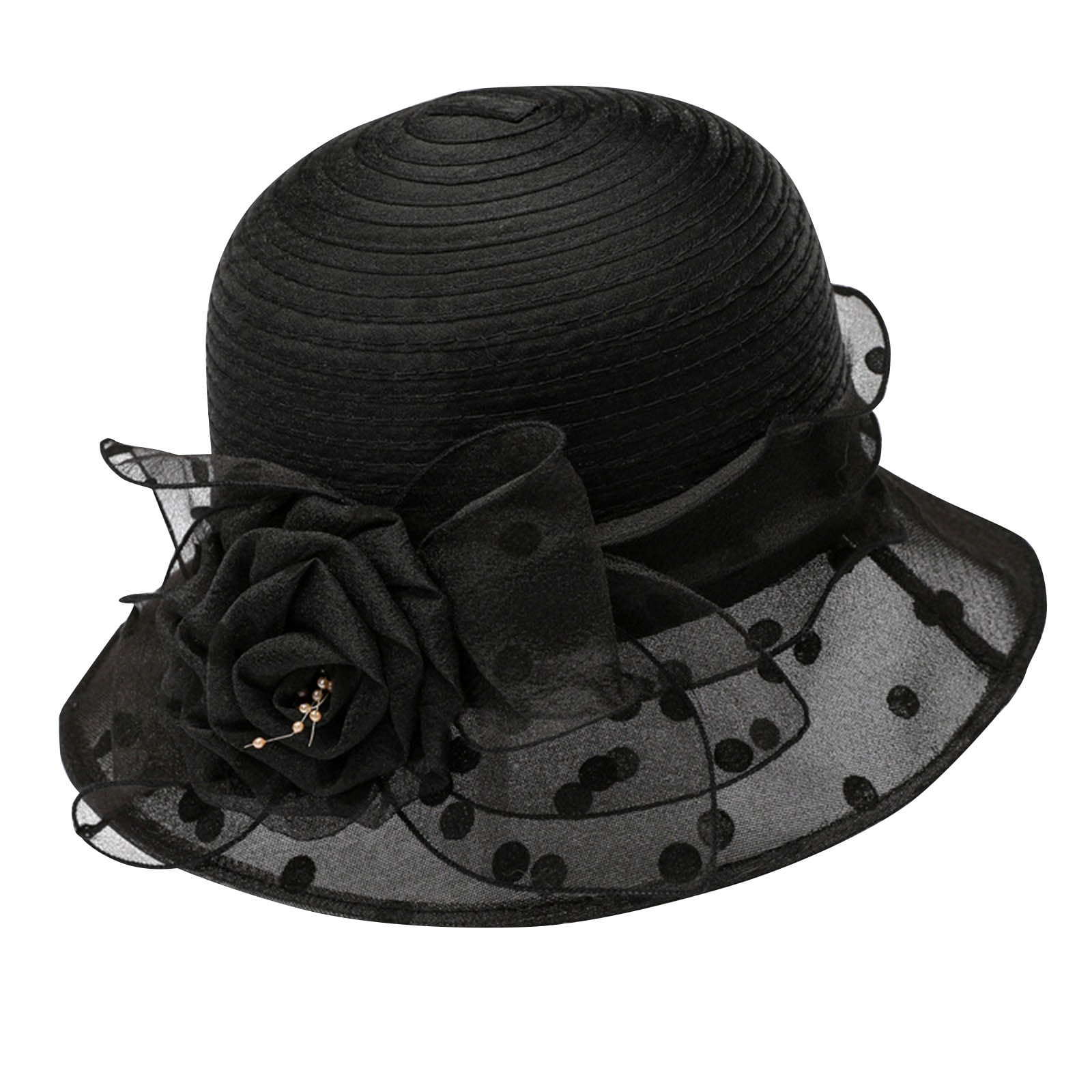 Kvture Dress Hats for Women Fashionable Sun Fascinators Hat Women's ...