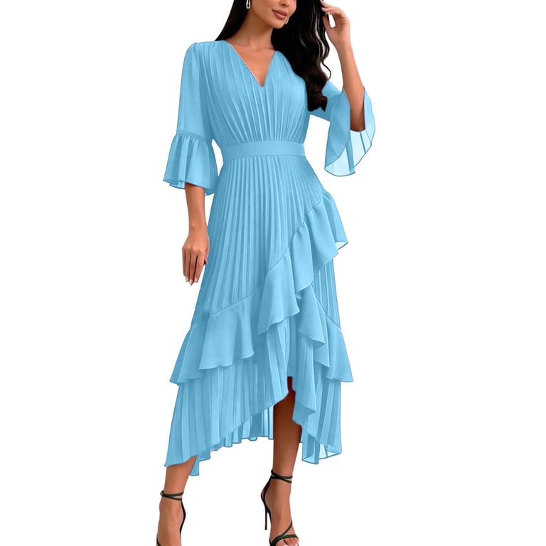 blue dotted dress Polka Dot Halter Midi | Women's Clothing Key Features Asymmetrical Black Dress Zara Color:Gray Sky 506