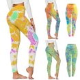 thumbnail image 1 of Kvture High Waisted Leggings for Women Butt Lifting Tummy Control Seamless Yoga Pants Tie-Dye Print Outdoor Streetwear Tights Stretchy Workout Legging Sky Blue S, 1 of 4