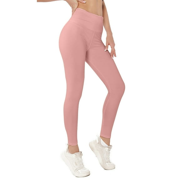 Kvture High Waisted Leggings for Women No See Through Tummy Control High Waist Pants Cycling Workout Yoga Pant Pink XXL