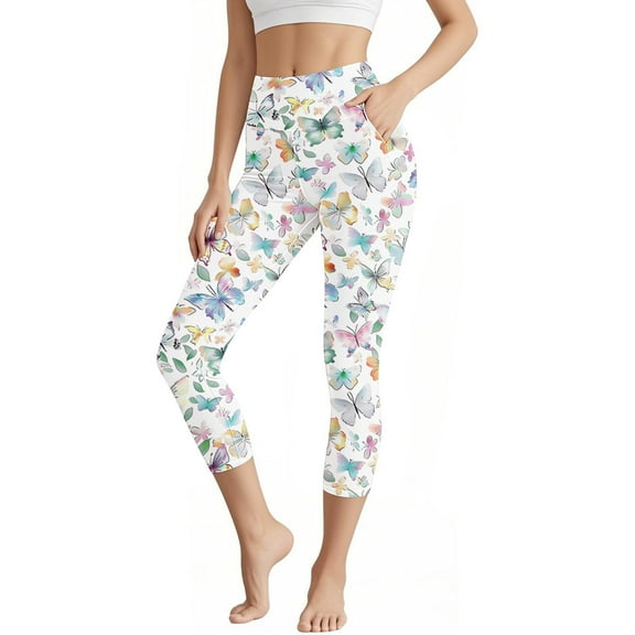 Kvture High Waisted Leggings for Women Printing Tummy Control Workout Yoga Leggings Workout Pants A Multicolor XXXL