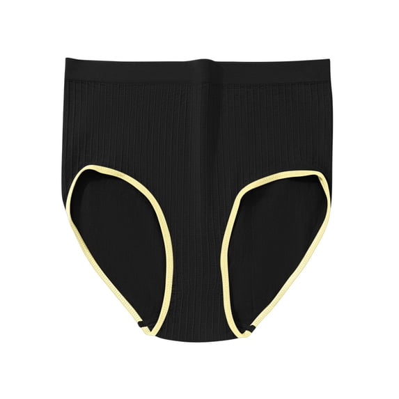 Kvture High Waisted Underwear for Women Tummy Control Womens Plus Size Panties Breathable Seamless Briefs Skin-friendly XXXXL Yellow