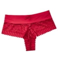 thumbnail image 1 of Kvture Lace Thongs Comfortable Women Lace Soft Thongs Panties No Show Floral Lace Panty Cheeky Soft Briefs for Daily XL, 1 of 3