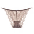 thumbnail image 1 of Kvture Lace Underwear for Women See Through V-Waist No Show Cheeky Bikini Briefs L, 1 of 2