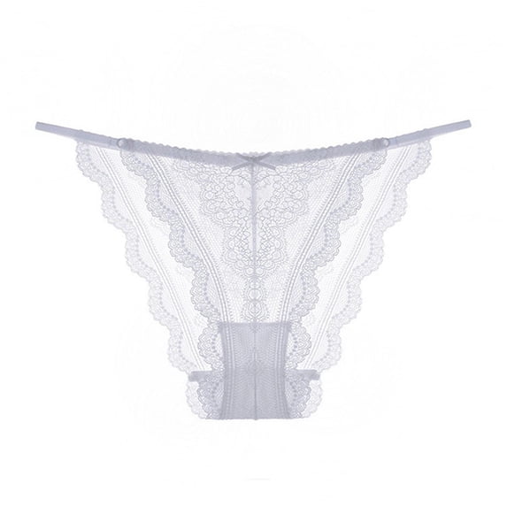 Kvture Lace Underwear for Women See Through V-Waist No Show Cheeky Bikini Briefs S