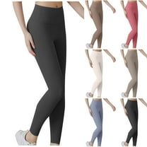Kvture Leggings for Women Elastic High Waisted Tummy Control Legging Soft Lightweight Gym Yoga Tights Solid Color Slim Fit Workout Leggings Black XXXL